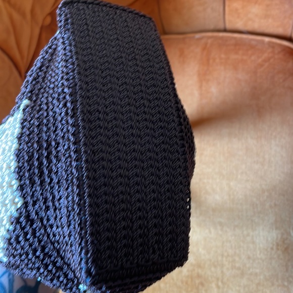 Vintage brown & cream crochet crossbody bag - Picture 5 of 6